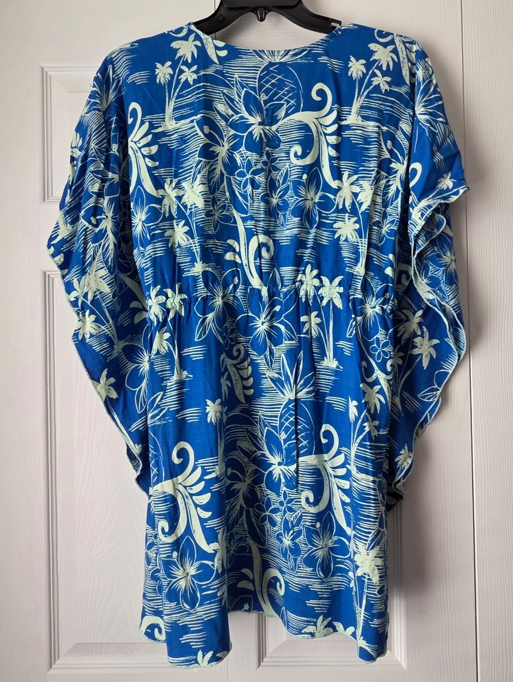 Favant Hawaii Blue Palm Tree V-Neck Swim Coverup Tunic One Size - Picture 10 of 13